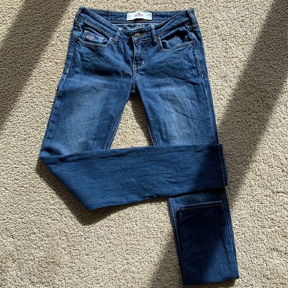 Hollister Washed 1R Distressed Straight Skinny Denim Jeans Size W 25 - Picture 4 of 8